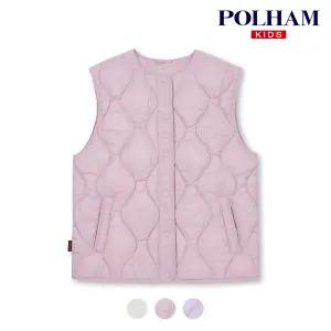 [폴햄키즈][폴햄키즈] 시그니처 여아 써모어 코듀로이 배색 경량 베스트_PKD4VP2210
