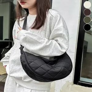 반달모양 크로스백 호보백 누빔가방 나일론 데일리백