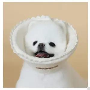 [아우트]넥카라 고양이도넛쿠션 강아지 뱃칼라