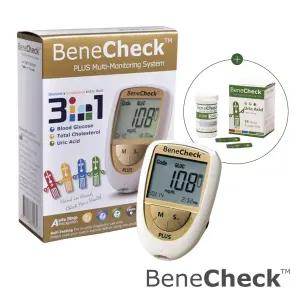 베네첵 요산 측정기 콜레스테롤 혈당 측정가능+요산 검사지 25매 세트 당뇨 통풍 자가측정