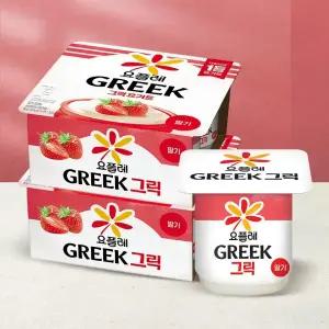 빙그레 요플레 그릭 딸기 80g 8입 (4입번들x2개)