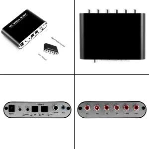 DOLBY Ac-3 오디오 디코더용 5.1 채널 Dts DOLBY 사운드 디코더 변환기용 디지털 광/동축-아날로그 Rca Lot