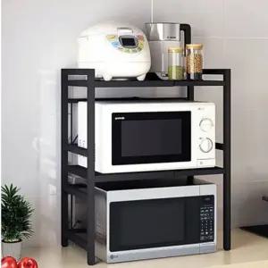 주방 공간활용 1 2단 높이조절 렌지대 전자레인지선반 주방선반 전자렌지랙 밥솥선반 씽크대정리