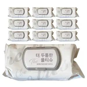 노브랜드 더 두툼한 물티슈 100매 10팩