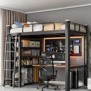 철제 2층 벙커 퀸사이즈 수납 원룸 프레임 벙커 학생
