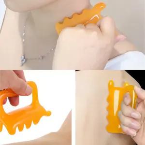 밀랍 수지 핸들 마사지기 손잡이 괄사 두피 안면 턱 바디 마사지