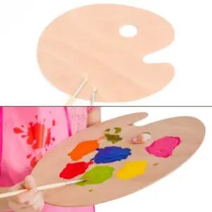 클래식 원목 원형 미술 팔레트 물감 파레트 그림 도구 재료 준비물 유화 아크릴 용품