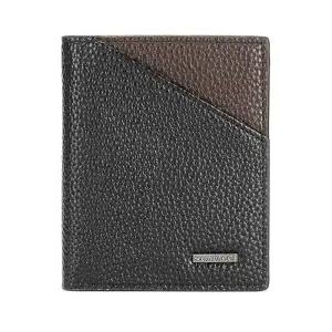 남성 직장인용 투톤 가죽 사선 미니 카드지갑