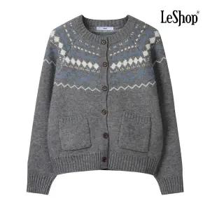 [르샵] BP9KC022A 윈터 노르딕 버튼 니트 가디건