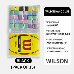 15/Pcs 윌슨 핸드 글루 테니스 오버 그립 배드민턴 스쿼시 훈련 땀 흡수 랩 악세서리 Padel