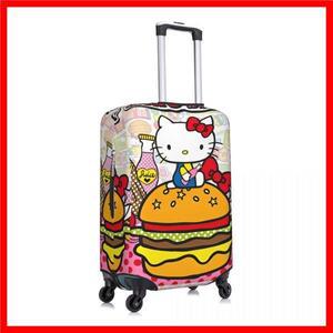 헬로 키티 먹는 햄버거 여행 가방 커버 실용적인 여행 보호 수하물 케이스 비행