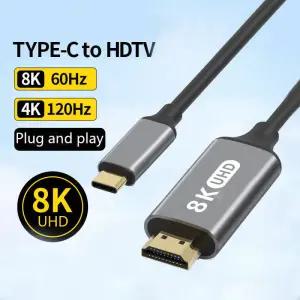 Y젠더 Y잭 이어폰 마이크 헤드셋 4K 60Hz 30Hz 8K USB C to HDMI 호환 케이블 어댑터 HDTV 변환 아이폰 15