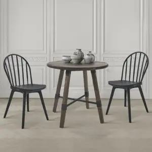 [아트박스]/꼬모까사 팬-2인 원목(원형)식탁세트(의자포함2종색상)