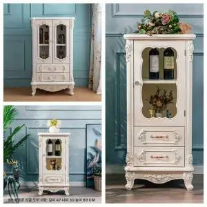 북유럽 엔틱 장식장 빈티지 수납장 진열장 인테리어