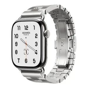 Apple Watch Hermes 11 GPS + Cellular 46mm 실버 티타늄 케이스 그리고 사티네 Grand H (S/M/L) Size