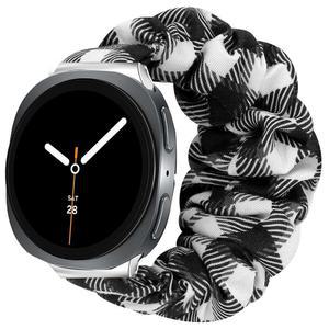 갤럭시 워치 8 밴드와 호환되는 램쇼, 패브릭 탄성 스크런치 엘라스틱 여성용 귀여운 교체 스트랩 40mm, 44mm, 46mm 클래식, 울트라 47mm LTE 스마트워치와 호환됩니다