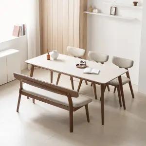 세르노 세라믹 원목식탁 세트 6인 벤치형(벤치1+의자3)_CP