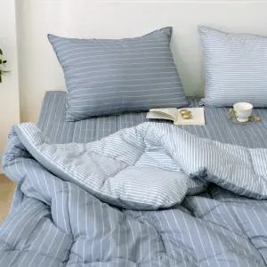 양면 스트라이프 이불 먼지없는 가볍고따뜻한 가을 겨울 이불패드 침구 세트 슈퍼싱글