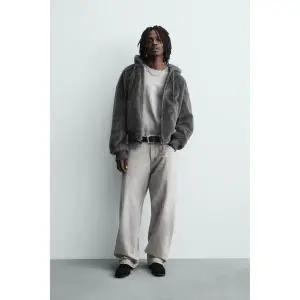 [정품] 자라 자켓 코트 데일리 아웃터 ZARA 리버시블 가죽 효과 봄버 재킷 - 다크 그레이