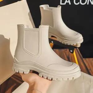기모 여성 레인부츠 첼시 털 장화 방한화 여성 부츠