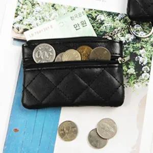 [콩심팥심]일본동전지갑 2포켓 여행용 카드 동전 파우치 블랙