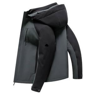 하이킹 클라이밍을 위한 남성용 경량 웜 후드 퍼퍼 재킷 캐주얼 아웃도어 겨울 다운