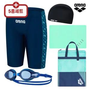 아레나 남아동 어린이 생존수영 키트 5종 4종 세트 A5FB1PB12 수경 수모 가방 타올