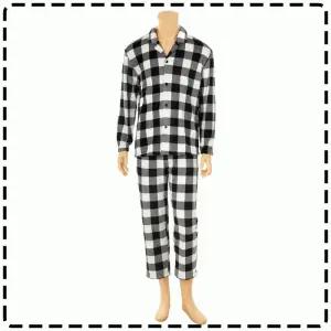 비너스 플러스 겨울 밍크 체크 나염 남성 상하의 SEVEP2593MSSG