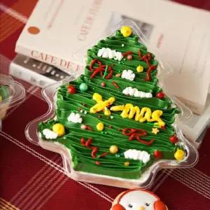 100개입 크리스마스 보틀케이크용기 티라미수용기 카페 디저트 포장 트리 투명케이스