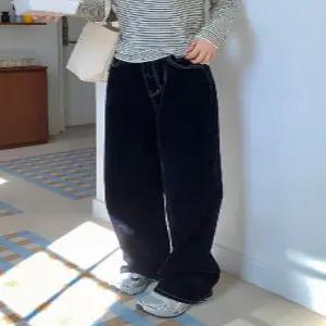 10197 프리미엄 벨벳 일자핏 데님 (one color)