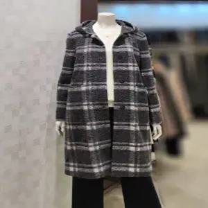 [벨라디터치] V1E4CT30 이태리 체크 후드 코트