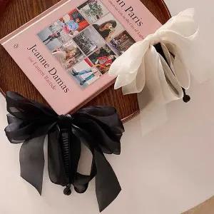 [골드스마일]여자 원피스 하객 룩 쉬폰 리본 헤어 핀 반 묶음 머리