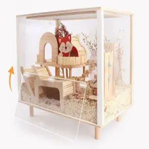 햄스터 아크릴 케이지 미니펫 집 리빙박스 투명 하우스