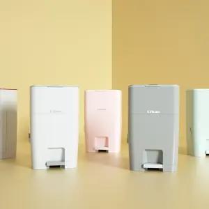 이지캔 4중차단 냄새차단 출산선물 기저귀 쓰레기통 휴지통 27L+리필 1롤장착 종량제호환 무소음