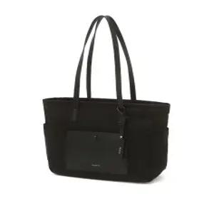 헤지스 액세서리 26SS [선물추천][라잇백] 블랙 심플 포켓 나일론 탑집 쇼퍼백 HIBA6E952BK