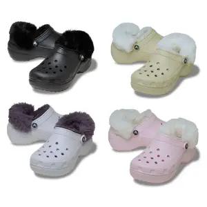 [크록스](대전신세계)클래식 플랫폼 라인드 퍼즈 스트랩 클로그 모음전 4종