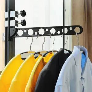 알루미늄 접이식 창틀 빨래건조대 블랙 단품 옷걸이 건조봉