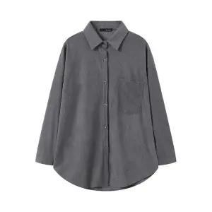 [하프클럽/]코듀로이 베이직 카라 루즈핏 셔츠 (XP4BA050L0)