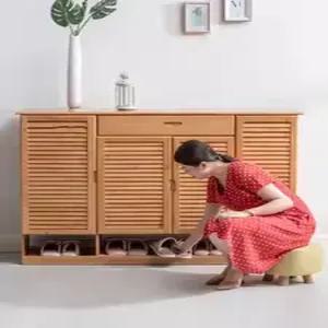 우드 신발장 운동화 수납함 투명 접이식 실내 매장 원룸 좁은현관 보관함 인테리어 폴딩 라탄