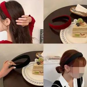 [골드스마일]도톰 헤어밴드 넓은 헤어밴드 여자 벨벳 머리띠