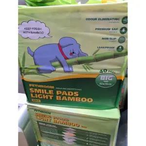 [페스룸] 스마일 패드 라이트 밤부 (대형 40매 X 4개입) 강아지 배변패드 고흡수