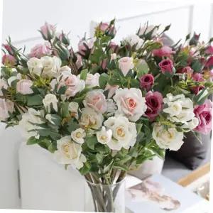 화관 거실 조화 장미꽃 장식 화장실 장미가지 만들기