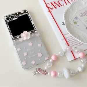 투명 힌지보호 풀커버 꽃 스피너 갤럭시 Z플립 제트플립 지플립 7 6 5 4 3 케이스