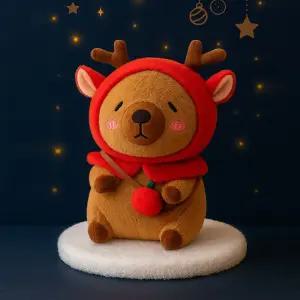 루돌프 바라 인형 카피바라 폭신한 크리스마스 선물