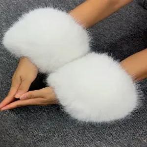 밍크 소매 암 워머 페이크 밴드 팔토시 인조모피 손목 퍼