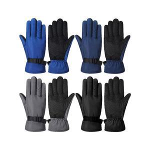 포루 4쌍 스키 스노우 글러브 따뜻한 겨울용 장갑 조절 가능한 스노보드 방수 여성 남성 추운 날씨용