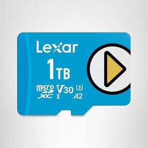 Lexar 1TB 플레이 블루 마이크로 SD 카드, UHS-I, C10, U3, V30, A2, 4K, 최대 160MB/s microSDXC 메모리 닌텐도 스위치 1, 게임 기기, 스마트폰, 태블릿(LMSPLBL001T-BNNU)을 위한 확장된 스토리지