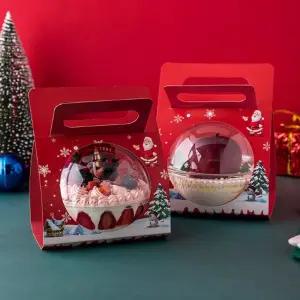수 손잡이 크리스마스 보틀 용기 티 소형 50개 통 포장 케이크