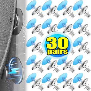 17/20/25mm 마그네틱 커튼 커튼 고정 클립 자체 접착 메탈 후크 자석 벽 마운트 샤워 버클 분리형 패스너