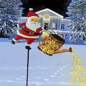 물 뿌리는 산타 조명 야외장식 램프 트리 마당 겨울 테라스 인테리어